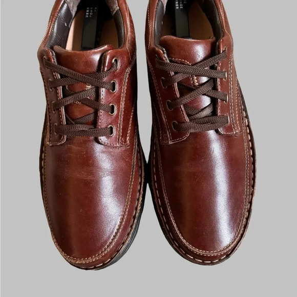 Drew Toledo II Leather Oxford Men's Shoes Size 11.5 N Brown Casual Lace Up - Picture 2 of 6